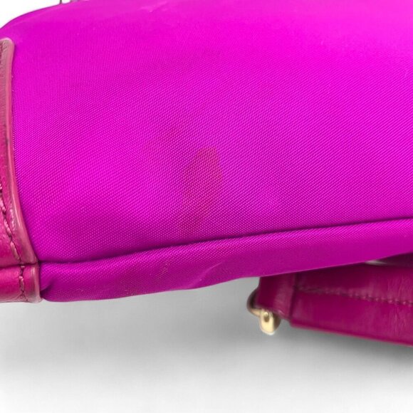 Juicy Couture Magenta Nylon & Chain Shoulder Evening Bag Pink & Gold - Picture 5 of 9